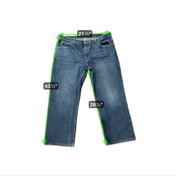 Saddlebred Big & Tall Mens Classic Straight Leg Fit Blue Denim Jeans Size 44W - Picture 7 of 10